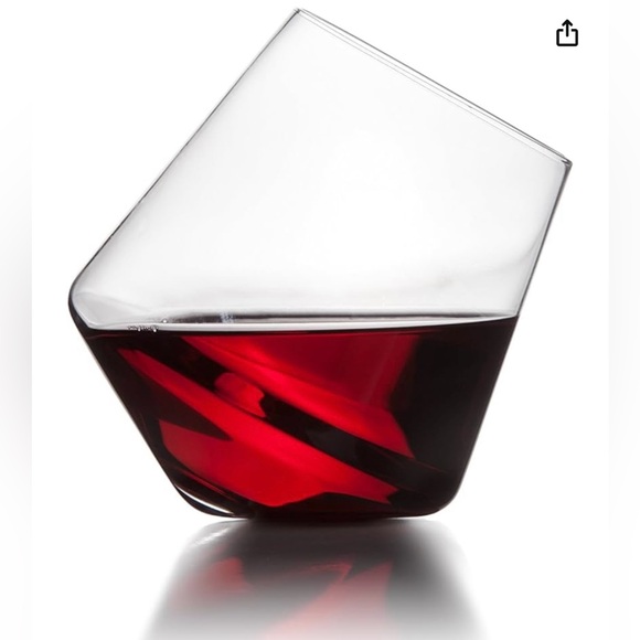 Sempli Cupa-Vino Clear Aerating Wine Glasses, Set of 2 - Picture 2 of 9